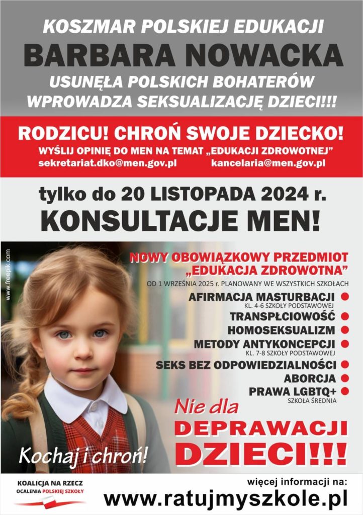 Barbara Nowacka USUNĘŁA polskich Bohaterów i WPROWADZA seksualizację DZIECI !!